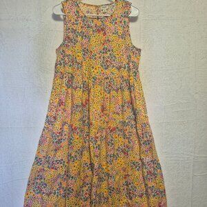 J.Crew Floral Cotton Dress Sz 6 (Fits Small/Medium) 90s Y2K Cottagecore Garden